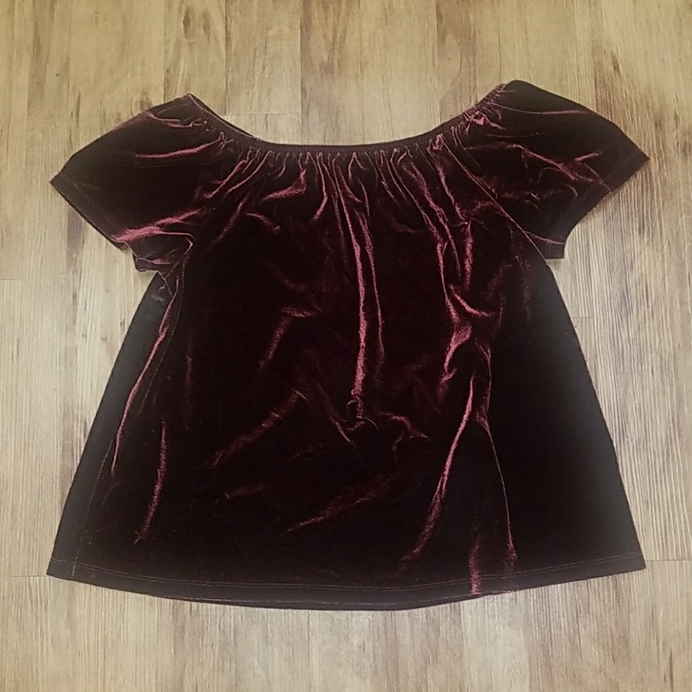 Gap Womens Velvet off-shoulder Top - Picture 2 of 5
